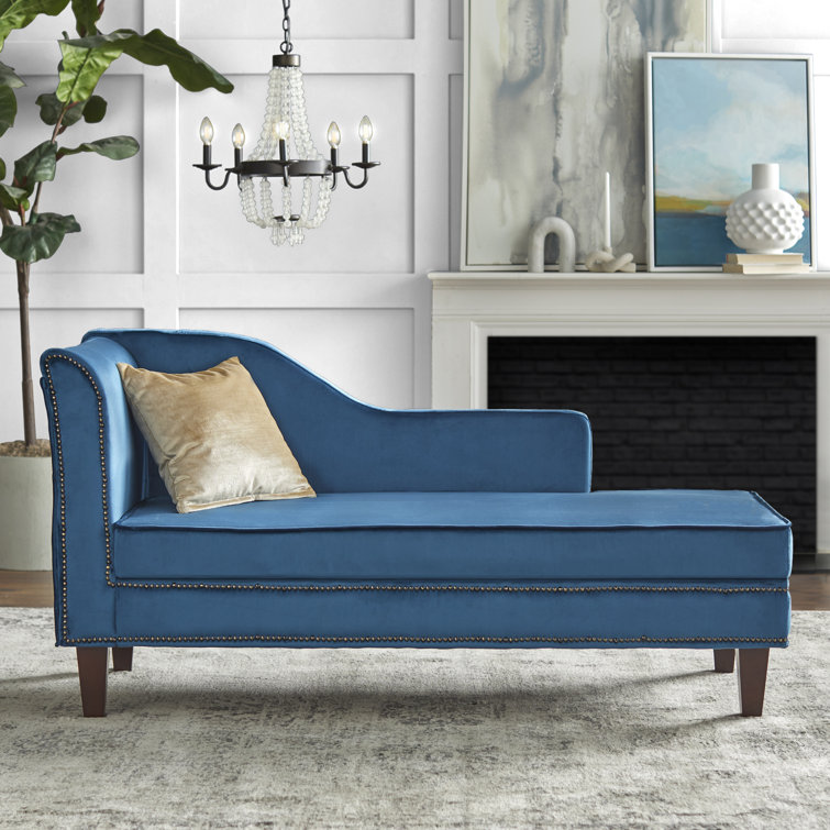 Teal discount velvet chaise